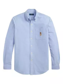 Рубашка на пуговицах с вышитым мотивом Polo Ralph Lauren, синий
