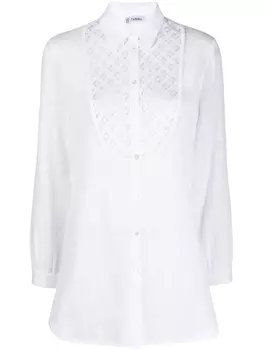 Рубашка на пуговицах с вышивкой La Perla, белый