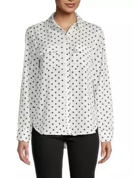 Рубашка на пуговицах Saks Fifth Avenue Dot print