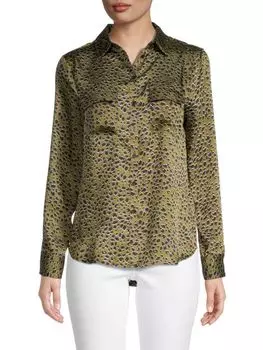 Рубашка на пуговицах Saks Fifth Avenue Olive navy