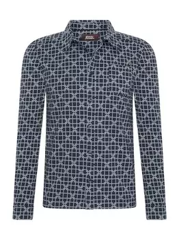 Рубашка на пуговицах стандартного кроя 4Funkyflavours Maintain, синий/белый