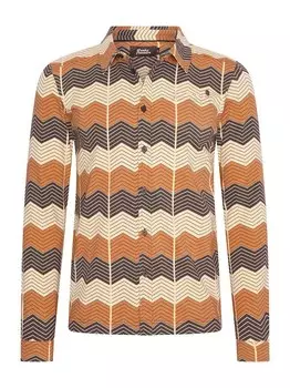 Рубашка на пуговицах стандартного кроя 4Funkyflavours So Many Ways, коричневый/оранжевый/белый