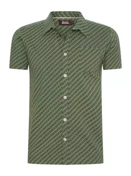 Рубашка на пуговицах стандартного кроя 4Funkyflavours, зеленый/черный/белый