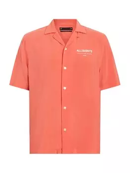 Рубашка на пуговицах стандартного кроя Allsaints ACCESS, коралловый