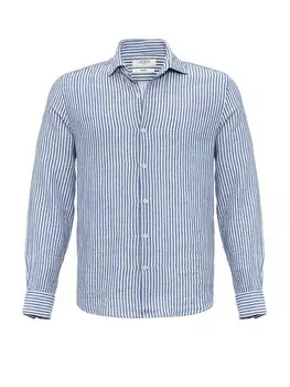 Рубашка на пуговицах стандартного кроя Antioch, цвет Gentian/White