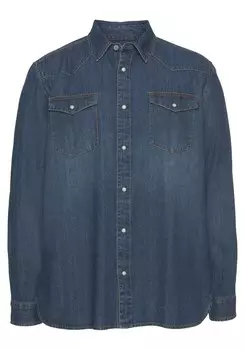 Рубашка на пуговицах стандартного кроя Arizona, синий джинсовый