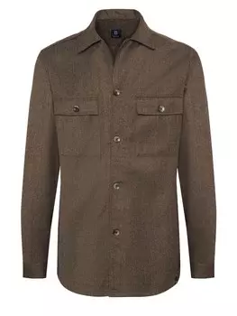 Рубашка на пуговицах стандартного кроя Boggi Milano, умбра