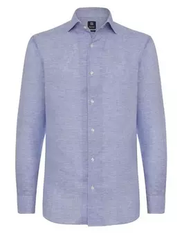 Рубашка на пуговицах стандартного кроя Boggi Milano, светло-синий