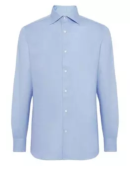 Рубашка на пуговицах стандартного кроя Boggi Milano, светло-синий
