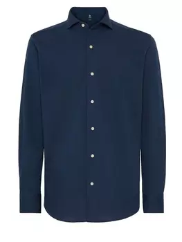 Рубашка на пуговицах стандартного кроя Boggi Milano, синий