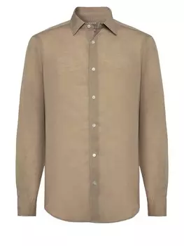Рубашка на пуговицах стандартного кроя Boggi Milano, коричневый