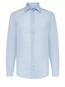 Рубашка на пуговицах стандартного кроя Boggi Milano, светло-синий