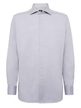 Рубашка на пуговицах стандартного кроя Boggi Milano, серый
