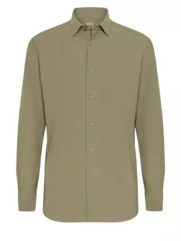 Рубашка на пуговицах стандартного кроя Boggi Milano, оливковое
