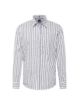 Рубашка на пуговицах стандартного кроя BOSS Orange Relegant, белый