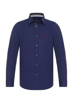 Рубашка на пуговицах стандартного кроя Denim Culture AURIENNE, темно-синий