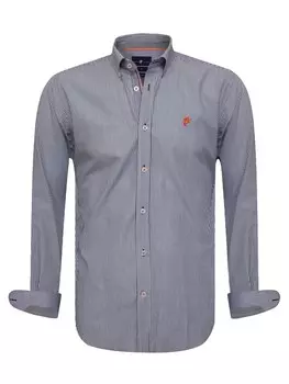 Рубашка на пуговицах стандартного кроя Denim Culture BERNARD, темно-синий