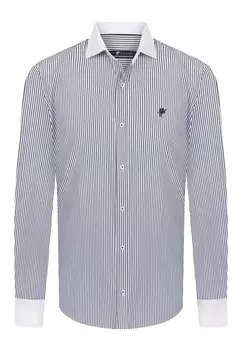 Рубашка на пуговицах стандартного кроя Denim Culture Keith, темно-синий/индиго