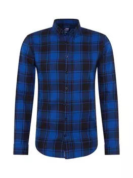 Рубашка на пуговицах стандартного кроя Denim Project, синий