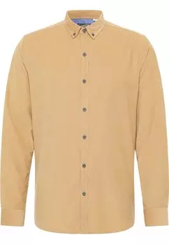 Рубашка на пуговицах стандартного кроя Dreimaster Vintage, бежевый