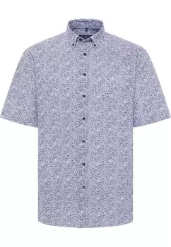 Рубашка на пуговицах стандартного кроя Eterna, синий