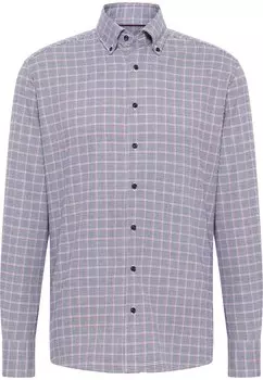 Рубашка на пуговицах стандартного кроя Eterna, синий