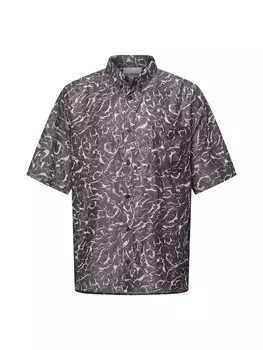 Рубашка на пуговицах стандартного кроя Han Kjbenhavn, серый/темно-серый