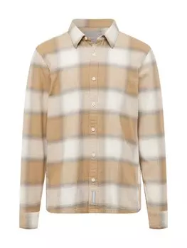 Рубашка на пуговицах стандартного кроя Hollister HOLIDAY, песок