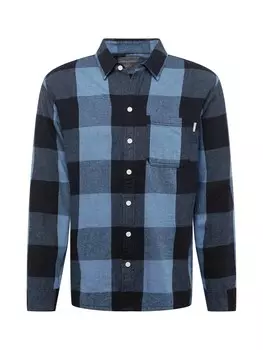 Рубашка на пуговицах стандартного кроя Hollister, ночной синий/голубой