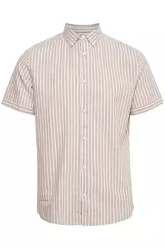 Рубашка на пуговицах стандартного кроя INDICODE JEANS IDHANK, бежевый/белый