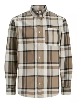 Рубашка на пуговицах стандартного кроя JACK & JONES BROOK, бежевый/темно-бежевый