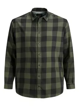 Рубашка на пуговицах стандартного кроя Jack & Jones GINGHAM, темно-зеленый