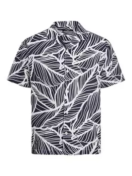 Рубашка на пуговицах стандартного кроя JACK & JONES, темно-синий