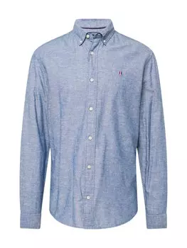 Рубашка на пуговицах стандартного кроя JACK & JONES SUMMER SHIELD, темно-синий/пятнистый синий