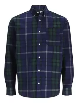 Рубашка на пуговицах стандартного кроя JACK & JONES, цвет морской волны