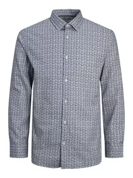 Рубашка на пуговицах стандартного кроя JACK & JONES NORDIC, светло-синий