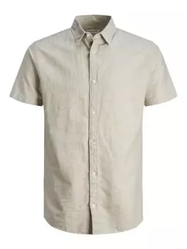 Рубашка на пуговицах стандартного кроя JACK & JONES, темно-бежевый
