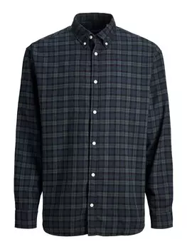 Рубашка на пуговицах стандартного кроя JACK & JONES COZY, темно-синий