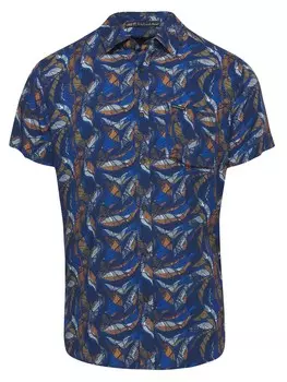 Рубашка на пуговицах стандартного кроя Koroshi, королевский синий