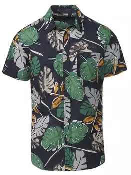 Рубашка на пуговицах стандартного кроя Koroshi, синий