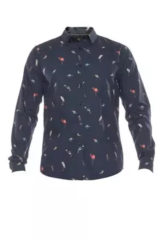 Рубашка на пуговицах стандартного кроя Le Temps Des Cerises, синий