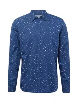 Рубашка на пуговицах стандартного кроя Mustang ELMORE, светло-синий/темно-синий