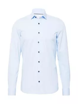 Рубашка на пуговицах стандартного кроя Olymp, светло-синий