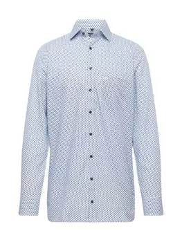 Рубашка на пуговицах стандартного кроя Olymp, темно-синий/светло-голубой