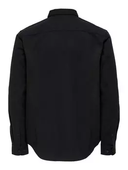 Рубашка на пуговицах стандартного кроя Only & Sons Wes, черный