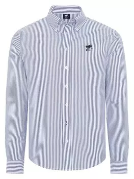 Рубашка на пуговицах стандартного кроя Polo Sylt, темно-синий/белый