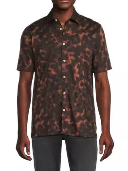 Рубашка на пуговицах стандартного кроя с принтом Good Man Brand, цвет Brandy