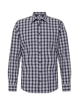 Рубашка на пуговицах стандартного кроя Seidensticker, темно-синий