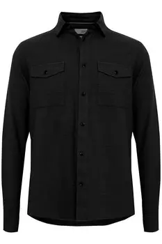 Рубашка на пуговицах стандартного кроя !Solid, черный