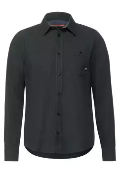 Рубашка на пуговицах стандартного кроя Street One Men, темно-серый
